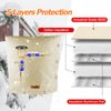 TOHONFOO 2-Way Opening Backflow Preventer Pipe Insulation Cover (5°F) - Irrigation Sprinkler Valve Cover - Water Well Pump Cover - Sturdy 5 Layers for Winter Freeze Protection (16"W x 20"H, Beige)