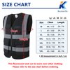 Kazsaifo Reflective Safety Vest for Men Women with 8 Pockets and Zipper High Visibility Mesh Construction Work Vest Meets ANSI/ISEA Standards (KZ170-Black, L)
