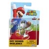 Super Mario Action Figure 2.5 Inch Dry Bones Collectible Toy, White