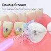 COSLUS Kids Water Dental Flosser Deep Cleaning Teeth Picks, Portable Oral Irrigator, 4 Modes for Ages 6+ Safe Waterproof Dental Flosser Rechargeable with 4 Jet Tips for Gums Braces Care F5023