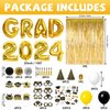 Alaiyaky 82 pcs Graduation Balloons 2024 Party Supplies Congrats Grad Mylar Balloons Graduation Balloons Class of Graduation Party Decorations