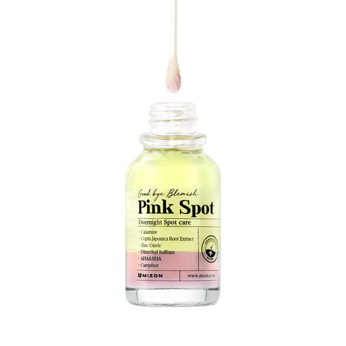 MIZON Pink Spot,Overnight spot Care, Night Pimple Care, Product with Calamine, AHA, BHA, Acne Treatment, Breakout Treatment, spot Treatment - (19ml/0.65 fl oz).