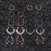 SCERRING Fake Septum Nose Hoop Rings Stainless Steel, Lip, Ear & Nose Ring, Non Piercing Clip On Nose Rings, Body Piercing Jewelry 20PCS Mix Color 1#