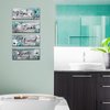 Sunnyray 4 Pcs Farmhouse Spring Bathroom Wall Decor Sign Daisy Tulip Flowers and Butterfly Bathroom Wall Art Relax Soak Unwind Breathe Rustic Wood Plaque Spring Decor(Turquoise, 10 x 4 Inch)