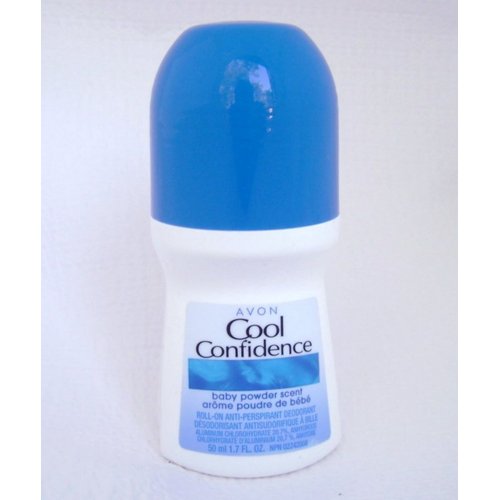 Avon Cool Confidence Baby Powder Scent 1.7 Oz Deodorant (Lot of 2)