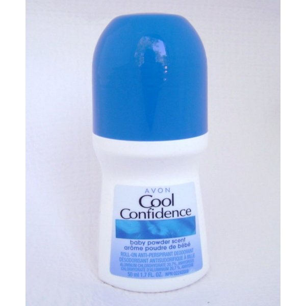 Avon Cool Confidence Baby Powder Scent 1.7 Oz Deodorant (Lot of 2)
