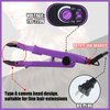 Lothee Fusion Hair Extension Heat Iron with Keratin Beads, Fusion Glue Protector, Template Hair Clips, Heat Insulation Sheets and Finger Gloves (Purple, 50g Bags)
