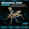 Shepatio 3D Puzzles for Adults, Metal Model Kit Wasp Mechanical Puzzle for Adults/Teens, DIY Creative Craft Gifts Kits Difficult Assembled 3D Puzzle for Family Time, Home Decor (Gold)