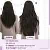 LaaVoo U Tip Hair Extensions Human Hair Ombre Dark Brown to Chestnut Brown with Ash Brown K Tips Hair Extensions Human Hair 20" Fusion K Tip Hair Extensions Real Human Hair Silky Straight 50g/s