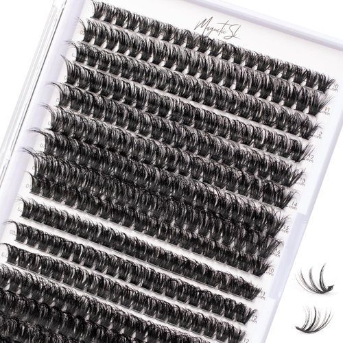 Lash Clusters 320pcs Individual Lashes 60D&amp;80D DIY Lash Extensions D Curl Lash Clusters False Eye...