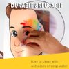 Bowitzki face painting practice board,5 pieces reusable colorful face paint practice board,painting makeup excersize template A4 size
