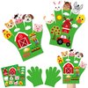 WATINC Felt Story Finger Puppets - 2Pcs DTY Storytelling Hand Puppet Felt Art Craft Education Gift, Making Storytime Glove Puppet Early Learning Role Play for Kids Toddles (Farm Animals)