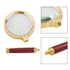 BASUNE 10X Handheld Magnifier, Reading Magnifier Loupe Glasses 10X with Rosewood Handle for Book and Newspaper Reading, Insect and Hobby Observation, Classroom Science (Metal Frame)