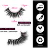 SHUYING False Eyelashes 15mm Faux Mink Lashes with Superfine Band Natural Look Fluffy Eye Lashes Strips Soft Wispy Luxury Volume Fake Eyelash 7 Pairs Pack