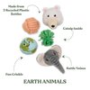 GRRREEN Stuffed Animal Cat Toy | Earth Animals Mixed Bundle | Value 5-Pack for Indoor Cats | Cute Interactive Plush Toys | Made of Eco-Friendly Materials - Go Green!