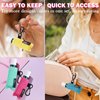 WKieason Lip Balm Sleeves Holder Keychain 5pcs Clip on Chapstick Keychain Holder Pouch Tight-Knit Elastic Lipstick Key Chain Holder