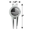 GRAPHICS & MORE Subdued American USA Flag Black White Military Tactical Golf Divot Repair Tool and Ball Marker