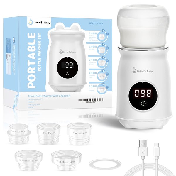 Little Bo Baby Portable Bottle Warmer Set Travel Bottle Warmer for Breastmilk and Formula Bottle Warmer