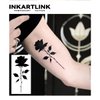 INKARTLINK Temporary Tattoos, 2 Sheets Medium Semi Permanent Tattoo Adult Art Design Waterproof Temp Tattoo Party Favors Realistic Look, No Adhesive, No Reflection, Lasts 1-2 Weeks (Rose)