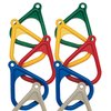 Playkids Trapeze Rings - Multi Colored Safe Grip Handles (Green)