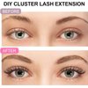 Fenshine Cluster Lashes Extensions, 120Pcs Individual Lashes Wide Stem D Curl Mix 9-15mm Length DIY Eyelash Extension Individual Soft False Lashes for Personal Use at Home