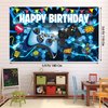 KimaruLZ Video Game Birthday Party Decorations - 109Pcs Gamer Gaming Party Supplies For Boys Birthday Party - Happy Birthday Backdrop, Table Cover, Hanging Swirls, Cupcake Cake Topper, Balloons