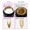 NAILKISS Gold Metallic Painting Gel Mirror Painted Gel Polish 3D Metal Painting Gel Drawing Mirror Chrome Gel Polish Glossy Soak Off DIY Nail Art Manicure