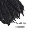6Packs Marley Hair for Twists 8Inch Short Braiding Hair Afro Kinky Twist Crochet Braids Synthetic Fiber Hair Extensions for Women(1B#)