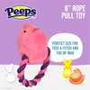 Peeps for Pets Plush Chick Rope Pull Toy for Dogs Squeaker Dog Toy, Pink/Purple | Adorable and Cute Dog Chew Toy | Squeaky Dog Toy to Add to Dog Toy Bin 6 Inch