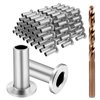BLIKA 120 Pack Stainless Steel Protector Sleeves for 1/8" 5/32" or 3/16" Deck Cable Railing, for Wood/Composite Posts, T316 Marine Grade