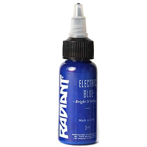 Radiant Colors Tattoo Ink Professional Tattooing Inks Fluid Vegan Pigments 1 oz One Ounce Electric Blue
