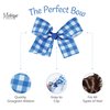 Plaid Hair Bow Hair Clip 6 Inch Checkered Bow Hair Clip (Royal Blue)