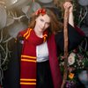 4PCS Wizard Stripe Hair Clips Magical House Hair Bow Halloween Costume Accessory Christmas Party Gift for Harry
