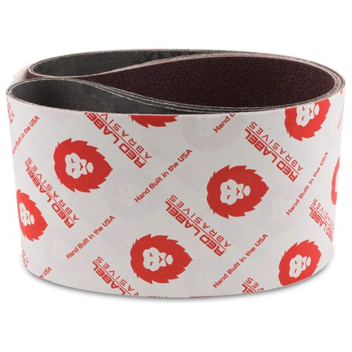 Red Label Abrasives 4 X 36 Inch 220 Grit Aluminum Oxide Premium Quality Metal Sanding Belts, 3 Pack