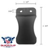 Quick Clip Pro Kydex Leather Gun Holster Belt Clips 1.5" Belts, Black Poly Plastic w/Binding Post Screws Hardware (2-Pack)