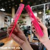 Allegro Combs Rat Tail And Barber Comb Stylist Combs Set Rattail Styling Parting Comb Hair Stylist Tail Comb Men Combs Women Combs Kids Comb Fresh Color 2 Pc. (Neon Pink)