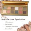 MTDXILTAI 12 Colors Naked Eyeshadow Makeup Palette Matte & Pearlescent Make Up Pallet with Mirror Highly Pigmented Long Lasting Waterproof Travel Size Gift Kit