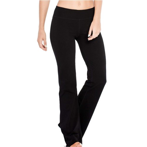 Houmous S-XXXL 29''31''33''35'' Inseam Women's Cotton Bootcut Pants Inner Pocket(Regular-31 Inseam-Black, Small)