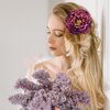3 Pcs Peony Flower Hair Clips 2 in 1 Bridal Flower Brooch Floral Hairpins Wedding Party Headwear Accessories for Women Girls