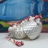 Generic 3D Printed Dragon Mushroom Dragon with Dragon Egg, Articulated 12"" White and RED Dragon, Figurine Fidget Toy, Executive Desk Toy D036