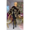 Eledoll Clothes Deluxe Fashion Pack Animal Cheetah Print Fur Coat Set Black Dress & Tote Bag & Black Boots
