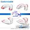 LORIOUS Mouthguard - One Size Fits All Premium Set of 6 BPA Free Moldable, Customizable and Trimmable Medical Grade Mouth Guard for Grinding Teeth Clenching Bruxism, Sport Athletic, Whitening Tray