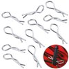 HobbyPark 150 Pieces Universal Bent RC Body Clips Car Clips Silver & Black R Clips for All 1/10 1/12 Scale Redcat HPI Tamiya HSP Exceed RC Car Parts Truck Buggy Shell Replacement