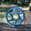 Funn Solo DX Narrow Wide Chainring for 9 10 11 12 Speed Chain, Fits SRAM Direct Mount Interface Crankset, 6mm Offset, Single Speed Bike Chain Ring for MTB, BMX Bike and Road Bike (28T, Blue)
