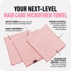 Boldify Quick Dry Microfiber Hair Towel Wrap for Women - for Thin and Curly Hair - Anti Frizz Plopping Towel, Microfiber Towel for Hair, Quick Dry Towel, Fast Drying Towel, Hair Turban Towel - Pink
