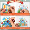 GuassLee Christmas Crafts Ornament Making Kit for Kids - 28pcs DIY Christmas Cutouts with Snowman Snowflake Penguin Gnome Christmas Stickers for Tree Decorations Christmas Winter Party Favors Supplies