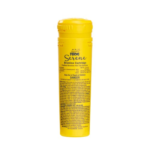 FROG Serene Bromine Replacement Cartridge for Hot Tubs for use only with FROG Serene in-Line and Floating Sanitizing Systems for Spas up to 600 gallons, Quick and Easy Hot Tub Sanitizer – 150 Grams