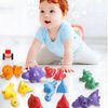 J-hong Matching Dinos Toys - 26 Pieces, Counting & Sorting Toy, Shape & Colour Sorting, Letters Dinos Toys, ducational Learning Toys for 1,2,3 Year Old Toddlers Boys Girls