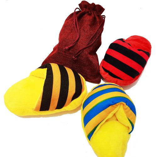 IMDOUBLEDOU Slipper Toy for Dogs Squeaky Stuffed Plush Dog Toy Cute Squeaky Chew Toys Pack for Small Medium Tooth Cleaning Chew Play Toy Value Pack for Dog's Birthday, Chrismas