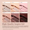 modelones Gel Nail Polish Kit -6 Colors Fall Winter Nude Pink Gel Polish Set Skin Tones Neutral Brown Soak Off Gel Nail Kit Manicure DIY Nail Art Salon Home Gift